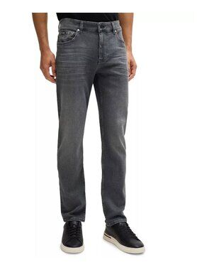 NEW  BOSS Jean Delaware En Denim Extensible En Gris | Taille Homme Size 34